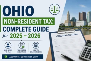 this image is about Ohio Non-Resident Tax Complete Guide.